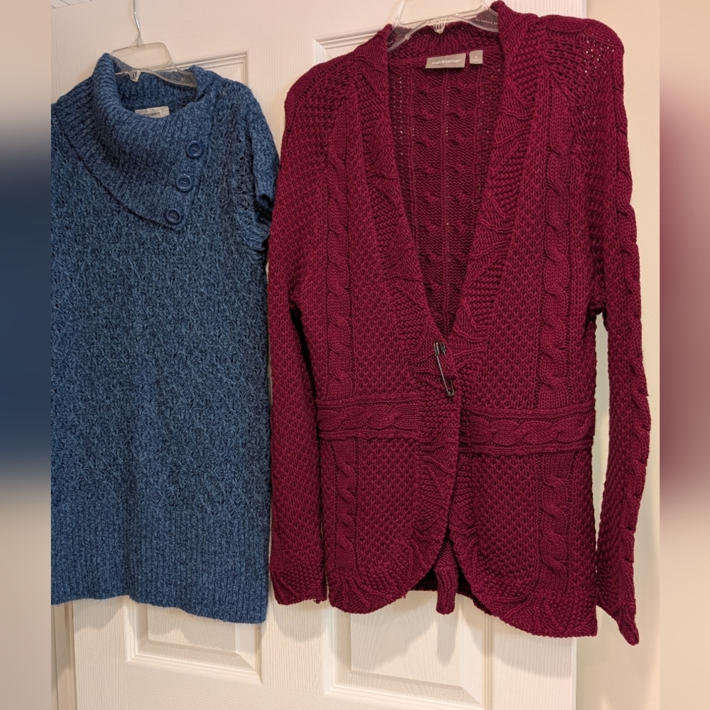 2 ladies size small sweaters